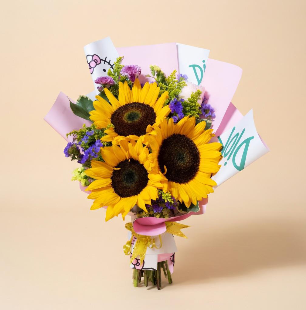 3 Girasoles decorados